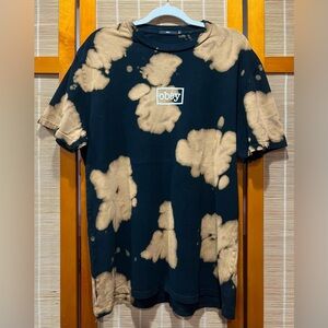 🔒 Obey black & tan tie dye T-shirt, size L